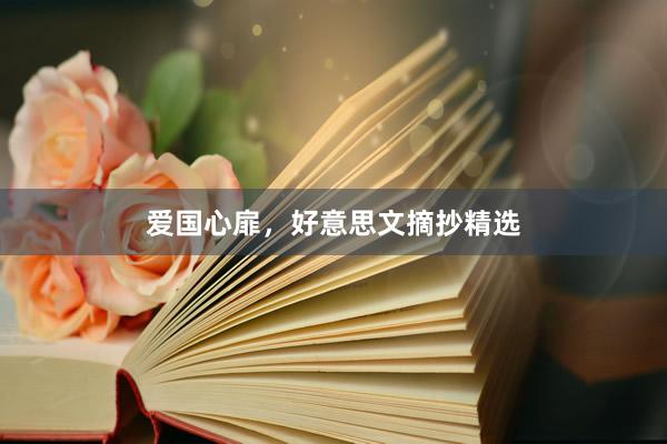爱国心扉，好意思文摘抄精选